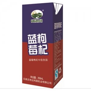 利園牧場藍(lán)莓枸杞牛奶盒裝飲品
