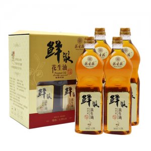花生花鮮漿小榨花生油1.25Lx4禮盒裝