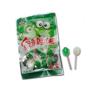 泰茂綠青蛙棒棒糖