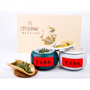 富硒羅漢枸杞養生芽茶（瓷壇禮盒）