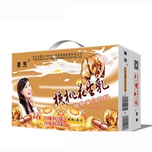 泉芳核桃花生乳植物蛋白飲料250mlx24盒黃盒