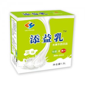 洛源添益乳原味水果牛奶飲品1.5L箱裝