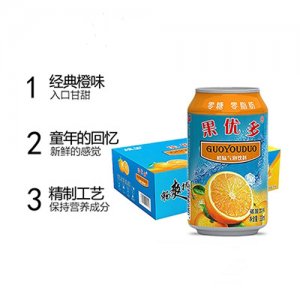 體寶藍都果優多橙味氣泡飲料320mlx6罐x4包