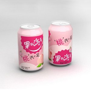 體寶藍都桃汽十足蜜桃味碳酸飲料320ml