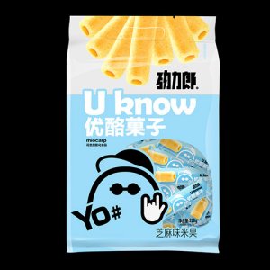 勁力郎優酪菓子芝麻味米果