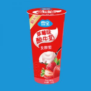 雪寶草莓味酸牛奶