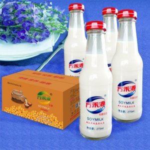 萬禾源石磨豆奶275ML藍色經典