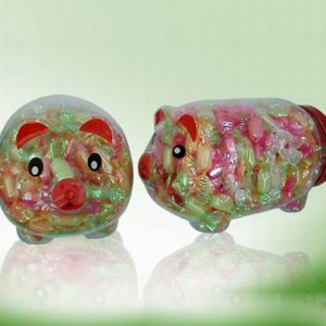 樂潮15瓶豬硬糖