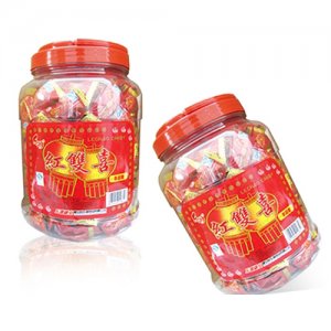 樂潮12瓶紅雙喜充氣奶糖