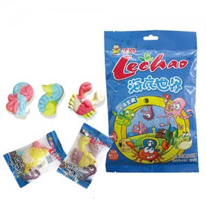 樂(lè)潮海底世界水果味橡皮軟糖90g