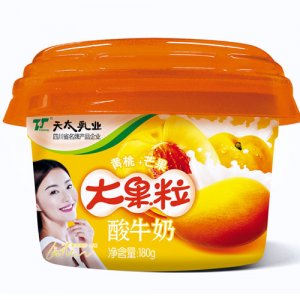 天太黃桃+芒果果粒酸牛奶
