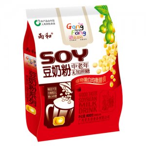 雨和中老年無(wú)糖豆奶粉袋裝600g