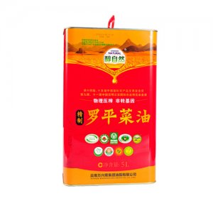 醇自然菜籽油一級5L鐵罐裝