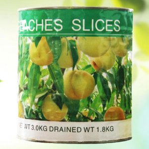 白浩飛桃罐頭罐裝