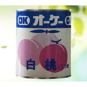 白浩飛桃罐頭藍盒