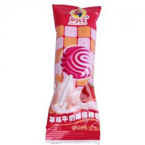 跳跳龍草莓牛奶味棒棒糖10.5g
