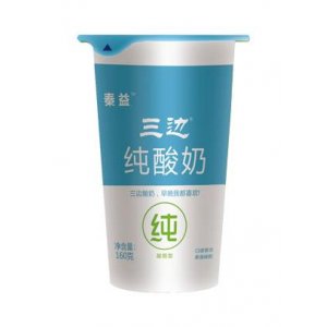 秦益三邊純酸奶