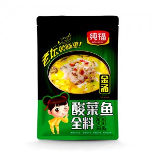 純福金湯酸菜魚全料酸爽美味380g