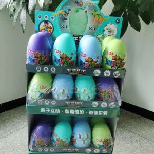 妙趣卡通糖玩拼裝恐龍