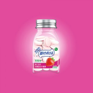 都市牧場草莓味爽口含片瓶裝