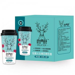鹿角巷炫爆火龍果四季奶蓋箱裝120gx16杯