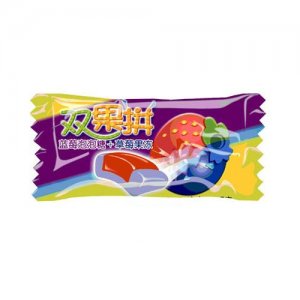 酷奇智藍莓泡泡糖草莓果凍雙果拼