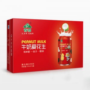 春都牛奶愛花生復合蛋白飲料椰味箱裝