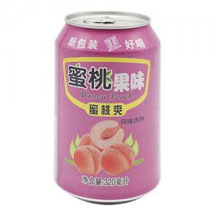 藍發(fā)蜜桃果味蜜桃爽飲料320ml