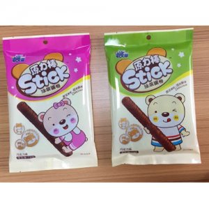 飛天貓原力棒涂層蛋卷巧克力味73克（袋裝）