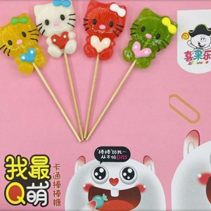 喜果樂卡通KT貓棒棒糖50g