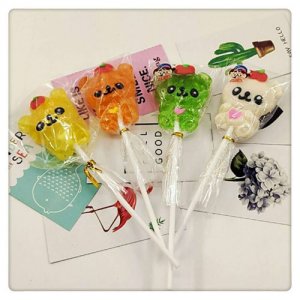 喜果樂卡通蘋果熊水果味棒棒糖散稱