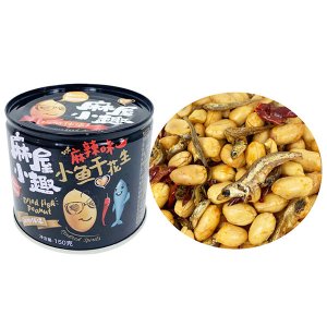 大洋麻辣小魚干花生罐裝