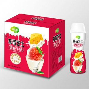 恒欣源草莓芝士果粒牛奶1.25Lx6瓶