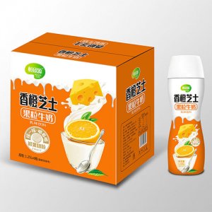 恒欣源香橙芝士果粒牛奶1.25Lx6瓶