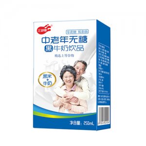 三劍客中老年無糖黑牛奶250ml