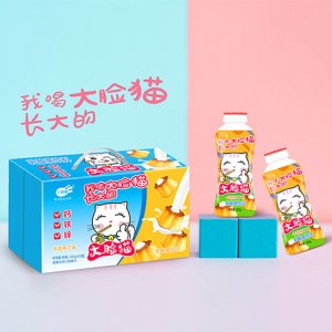 三劍客大臉貓乳酸菌飲品牛奶布丁味200gx20瓶