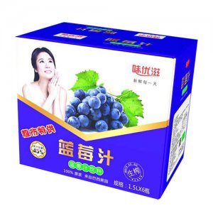 味優(yōu)滋生榨藍莓汁飲料1.5Lx6瓶