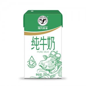 現代牧業純牛奶250ml