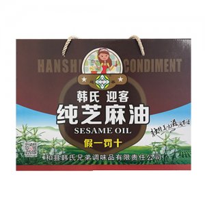 韓氏迎客純芝麻油箱裝