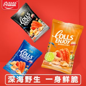 喜盈盈深海三文魚片燒烤味25g袋裝