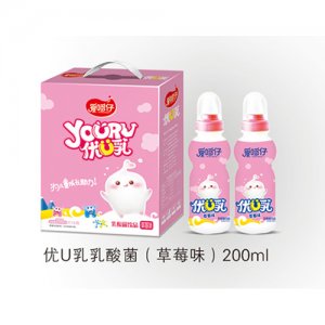 愛哆仔優U乳乳酸菌（草莓味）200ml