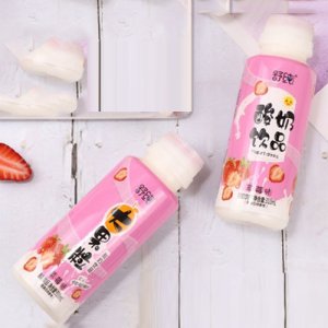 舒純大果粒酸奶飲品草莓味310ml
