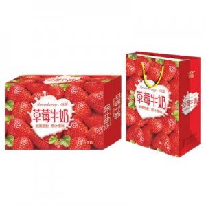 張弓草莓牛奶
