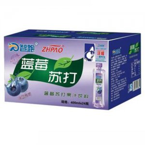 智跑藍(lán)莓蘇打果汁飲料箱裝400mlx24