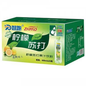 智跑檸檬蘇打果汁飲料箱裝400mlx24