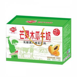 修花芒果木瓜牛奶500mlx8瓶