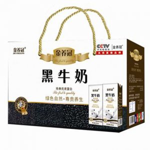 國福金養(yǎng)冠黑牛奶250ml手提袋