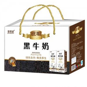 國福優(yōu)尊黑牛奶手提袋