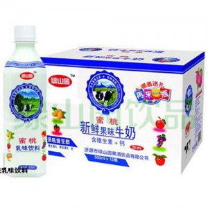 綠山園蜜桃乳味飲品