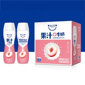 簡樂派桃汁牛奶復合果汁飲料